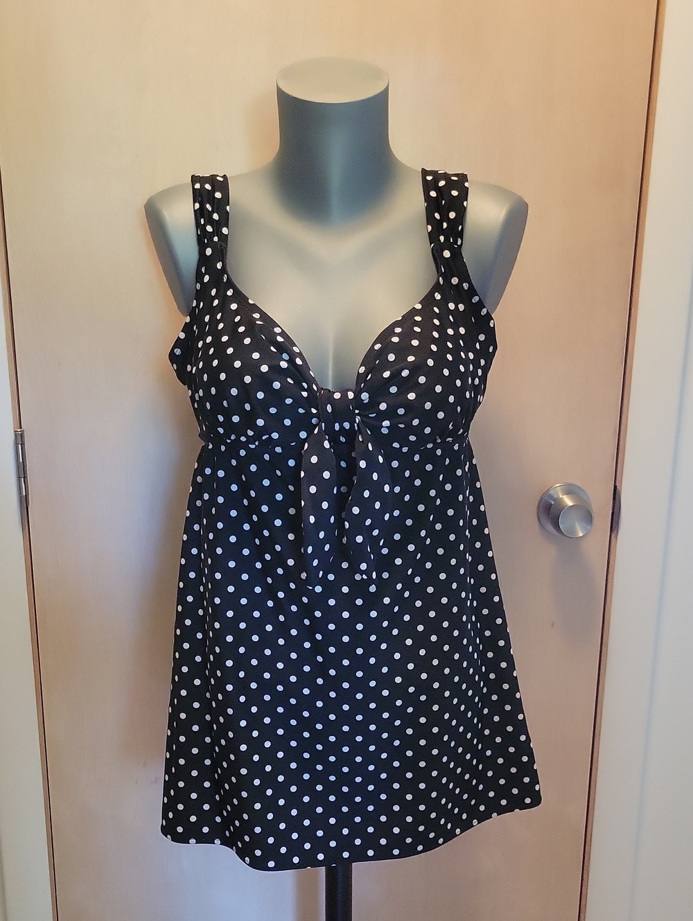 Croft & Barrow Swim Dress 18 Black & White